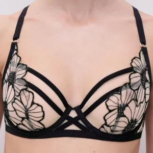 Chantelle Pulp Lush Bra in Black & pale pink