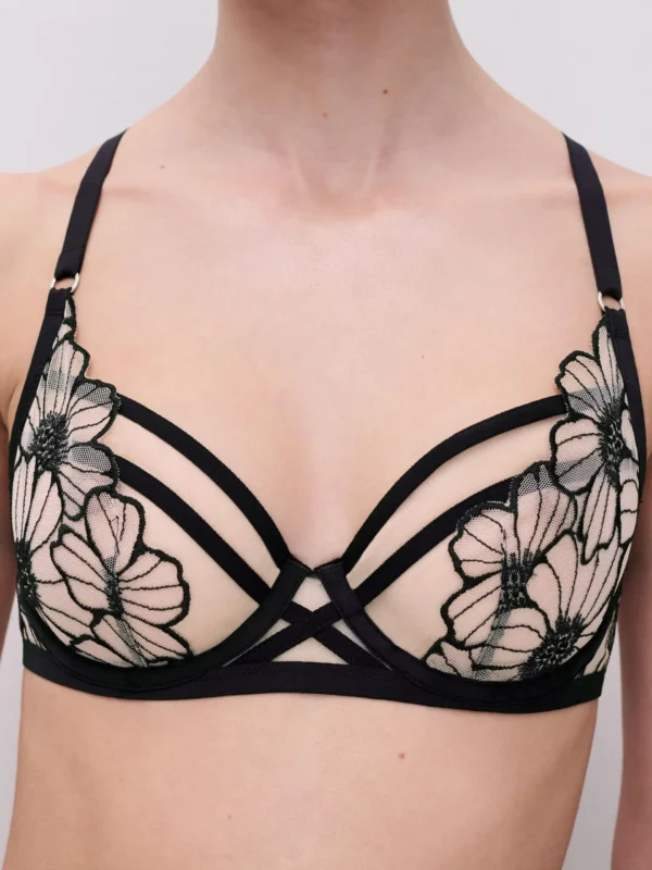 Chantelle Pulp Lush Bra in Black & pale pink