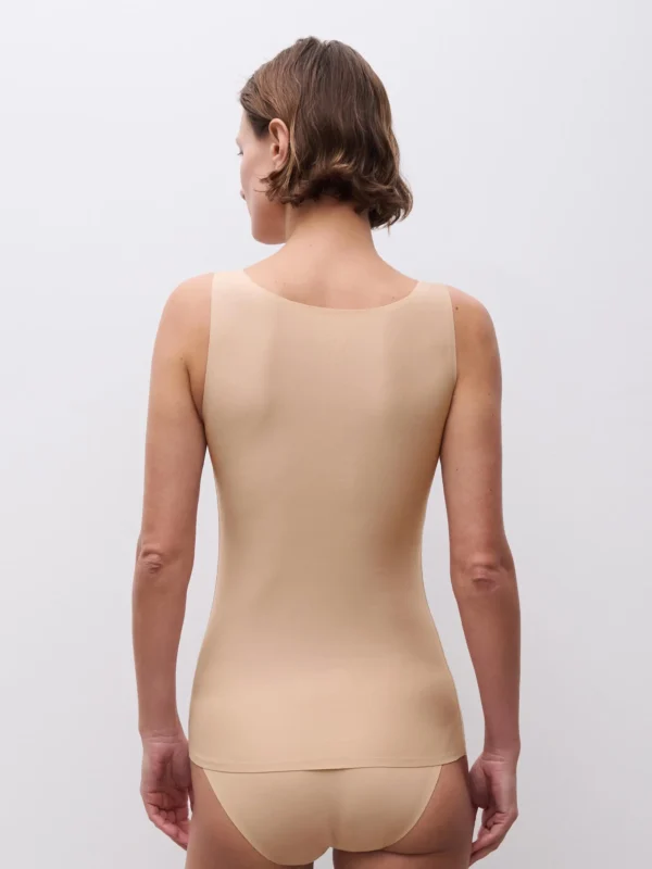 SoftStretch Vest top in nude