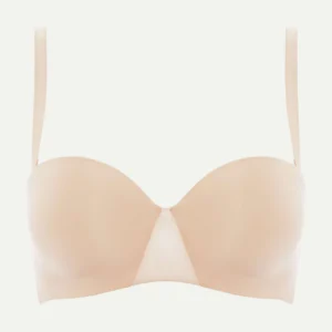essentiall strapless bra in golden beige