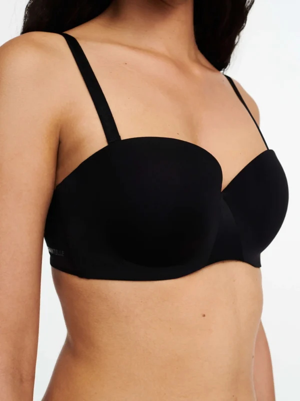 essentiall strapless bra in black