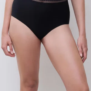 Cozy Chic High Waisted Brief Black