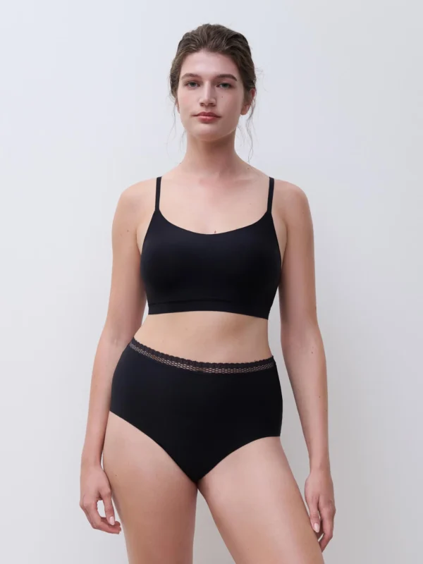 Cozy Chic High Waisted Brief Black
